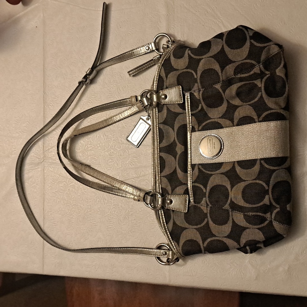 Large Denim Coach Purse